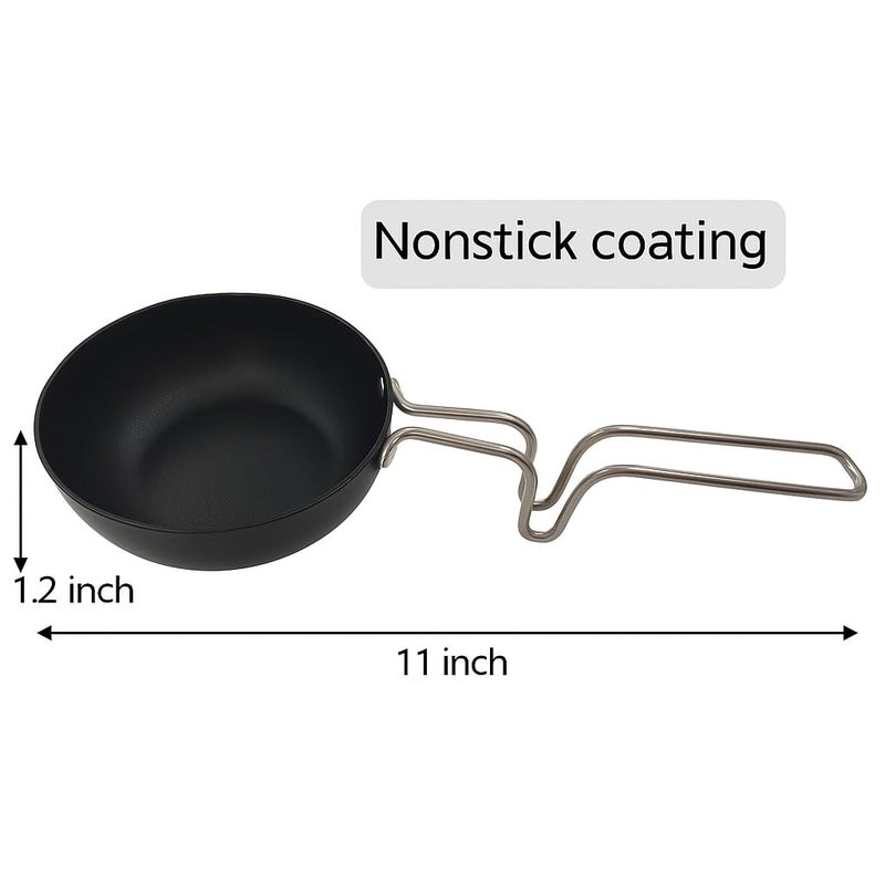 DBY Tadka Pan Mini Fry Dal Chicken French Fries Spice heating Chowka Kadai Aluminium Vagariya for Wok Skillet Cooking Purpose Hotel Home Restaurant - Image 2